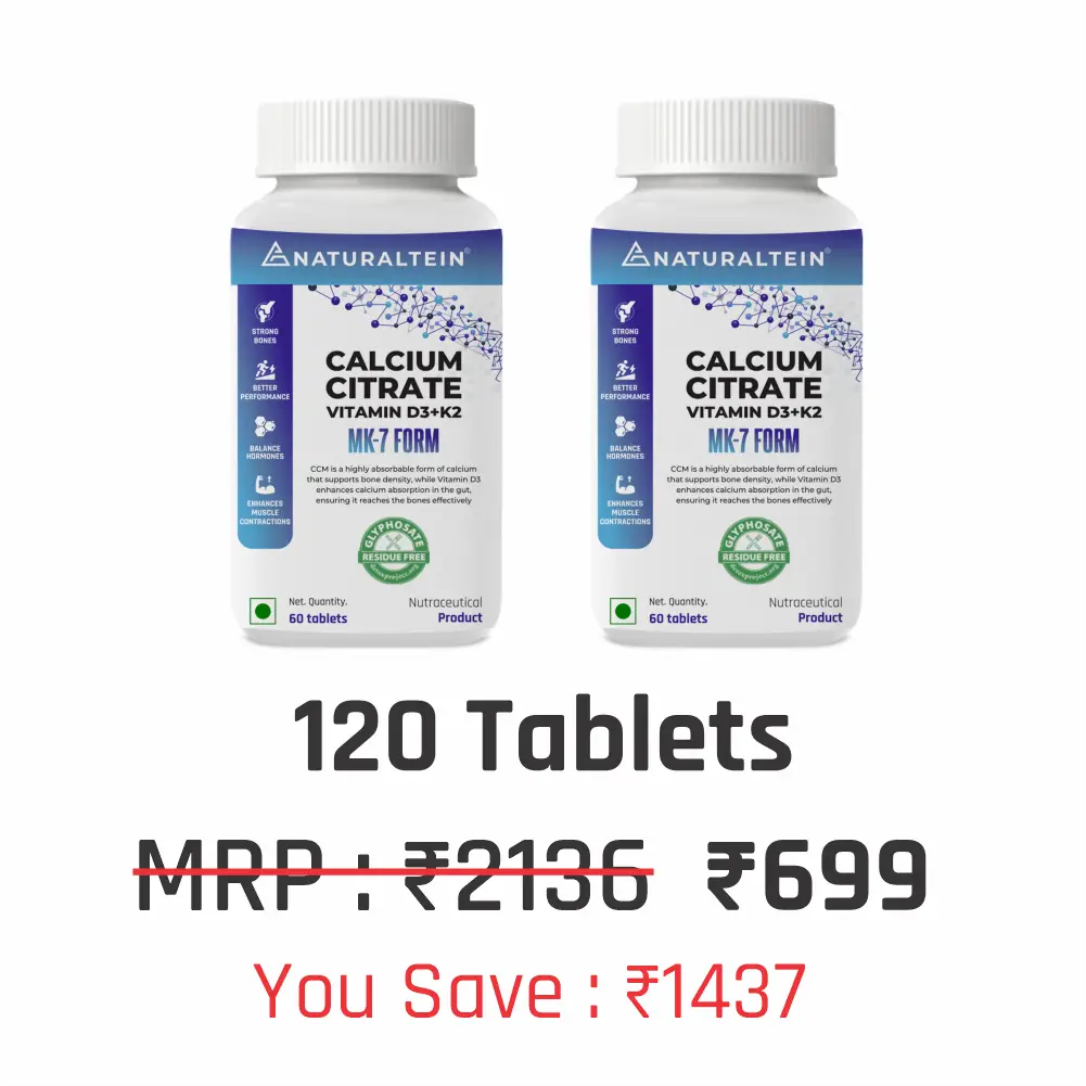 Calcium Citrate with Vitamin D3+K2 (MK7) - Image 12