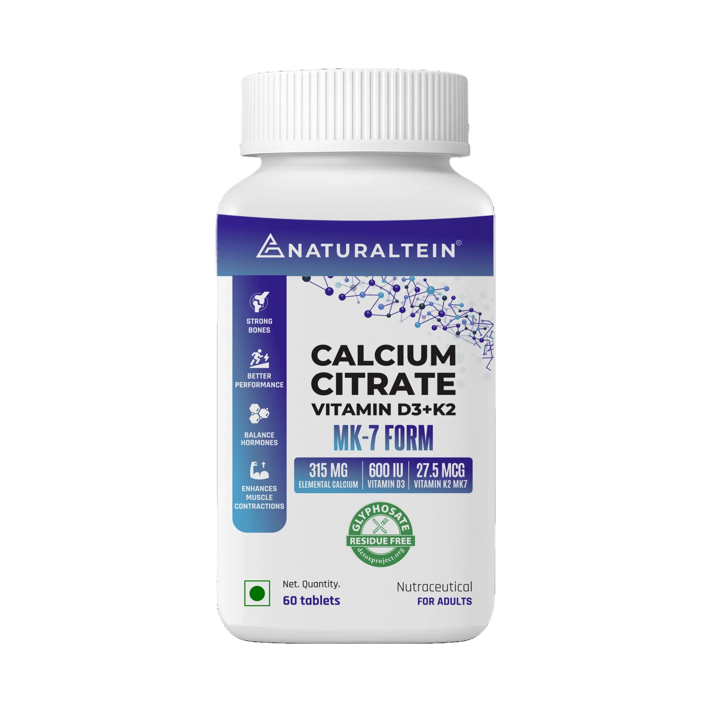 Calcium Citrate with Vitamin D3+K2 (MK7) - Image 13