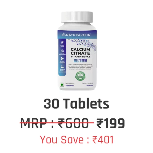 Calcium Citrate with Vitamin D3+K2 (MK7) - Image 7